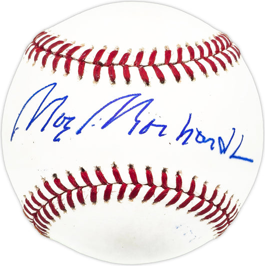 Moe Morhardt Autographed Official MLB Baseball Chicago Cubs Beckett BAS QR #BM25960