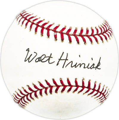 Walt Hriniak Autographed Official MLB Baseball Atlanta Braves, San Diego Padres Beckett BAS QR #BM25982