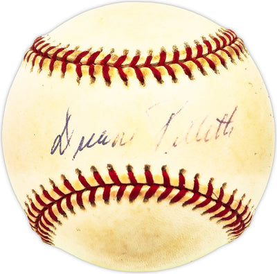 Duane Pillette Autographed Official AL Baseball New York Yankees