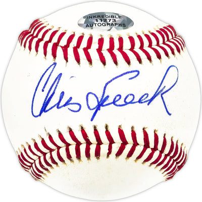 Chris Speier Autographed Official League Baseball San Francisco Giants, Chicago Cubs