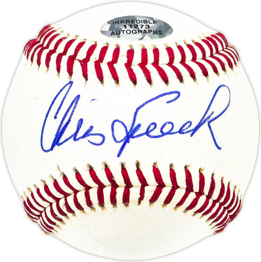 Chris Speier Autographed Official League Baseball San Francisco Giants, Chicago Cubs