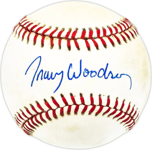 Tracy Woodson Autographed Official NL Baseball Los Angeles Dodgers, St. Louis Cardinals