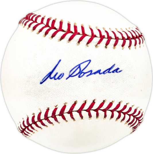 Leo Posada Autographed Official MLB Baseball KC A's