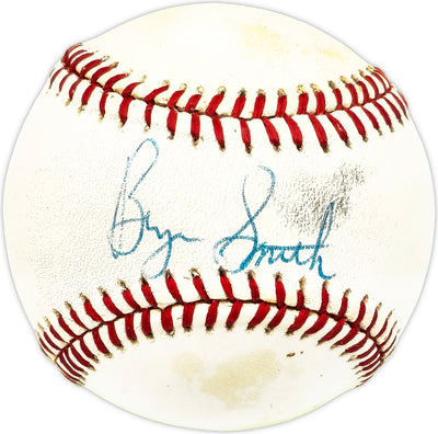 Bryn Smith Autographed Official NL Baseball Cardinals, Expos