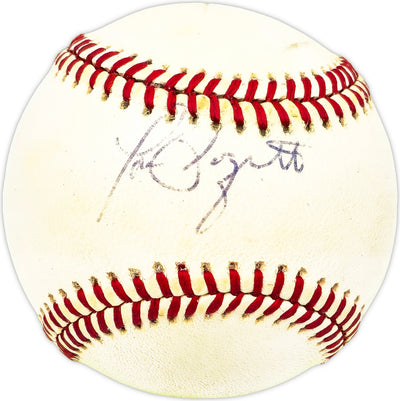 Tom Poquette Autographed Official AL Baseball Kansas City Royals, Texas Rangers