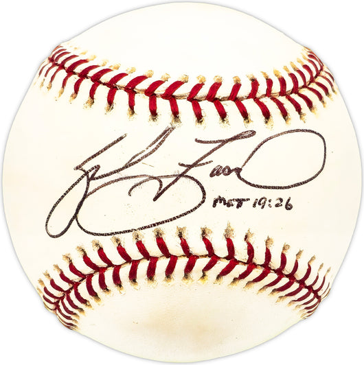 Sal Fasano Autographed Official MLB Baseball Blu Toronto Blue Jays, New York Yankees