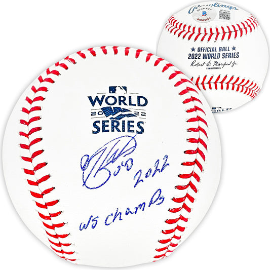 Hector Neris Autographed Official 2022 World Series MLB Baseball Houston Astros "2022 WS Champions" Beckett BAS Witness Stock #215407