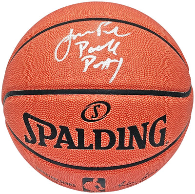 Jordan Poole Autographed Official Spalding Signature Series Basketball Golden State Warriors "Poole Party" Beckett BAS Witness Stock #215538