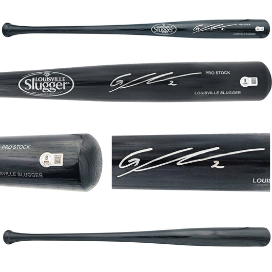 Gunnar Henderson Autographed Black Louisville Slugger Pro Stock Baseball Bat Baltimore Orioles Beckett BAS Witness