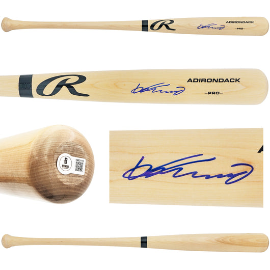 Vladimir Guerrero Sr. Autographed Blonde Rawlings Adirondack Pro Baseball Bat Anaheim Angels Beckett BAS Witness