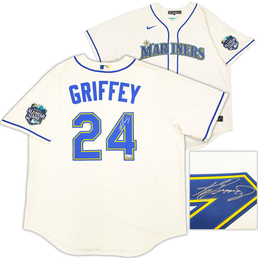 Seattle Mariners Ken Griffey Jr. Autographed Cream Nike 2023 All Star Game Patch Jersey Size XL Beckett BAS Witness