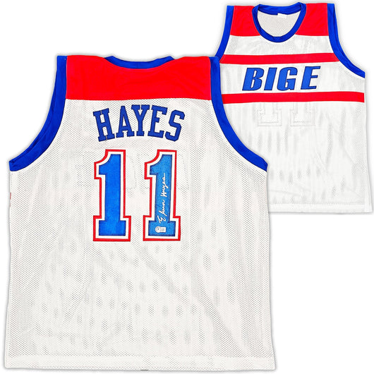 Washington Bullets Elvin Hayes Autographed White Jersey Beckett BAS QR Stock #215765