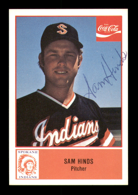 Sam Hinds Autographed 1977 Cramer Rookie Card #78 Spokane Indians