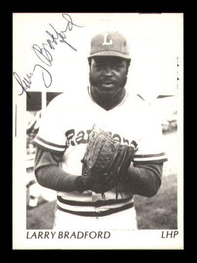 Larry Bradford Autographed 1975 TCMA Rookie Card Lynchburg Rangers