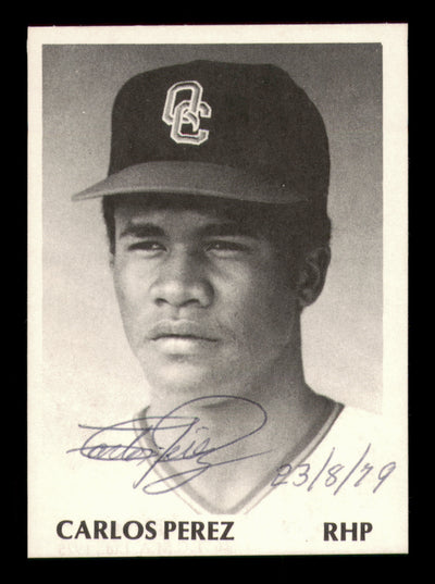 Carlos Perez Autographed 1975 TCMA Rookie Card #16 Quad City Angels