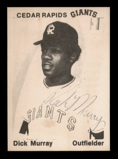 Dick Murray Autographed 1976 TCMA Rookie Card Cedar Rapids Giants