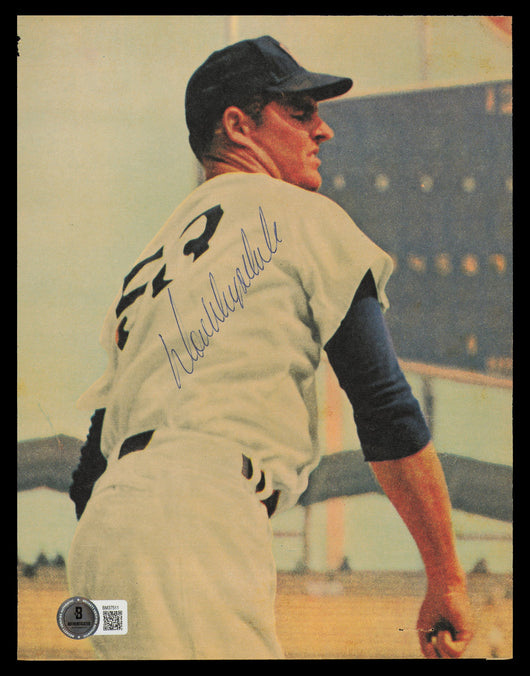 Don Drysdale Autographed 7x9 Magazine Page Photo Los Angeles Dodgers Beckett BAS QR #BM37511