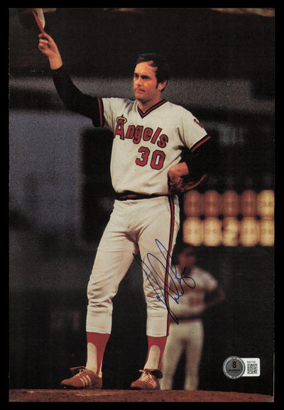 Nolan Ryan Autographed 8x11 Magazine Page Photo California Angels Beckett BAS QR #BM37320