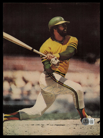 Reggie Jackson Autographed 8.5x11.5 Magazine Page Photo Oakland A's Vintage Signature Beckett BAS QR #BM37284