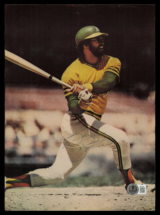 Reggie Jackson Autographed 8.5x11.5 Magazine Page Photo Oakland A's Vintage Signature Beckett BAS QR #BM37284
