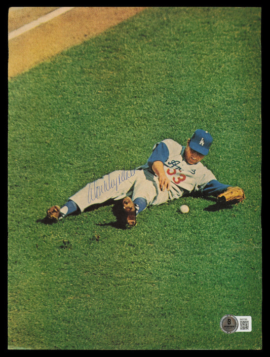 Don Drysdale Autographed 8.5x11.5 Magazine Page Photo Los Angeles Dodgers Beckett BAS QR #BM37265
