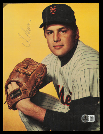 Tom Seaver Autographed 8x10 Magazine Page Photo New York Mets Beckett BAS QR #BM37238