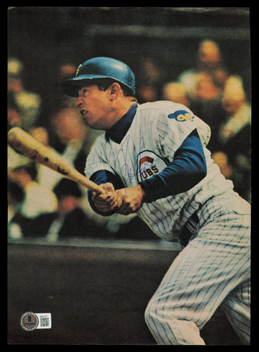 Ron Santo & Jim Wynn Autographed 8.5x11.5 Magazine Page Photo Chicago Cubs Beckett BAS QR #BM37327