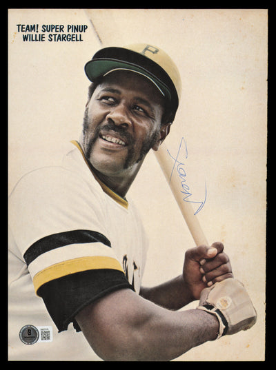 Willie Stargell & Wilbur Wood Autographed 8.5x11.5 Magazine Page Photo Pittsburgh Pirates Beckett BAS QR #BM37378