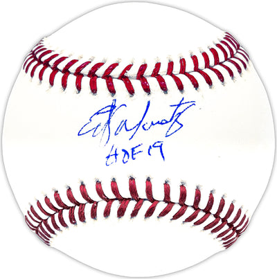 Edgar Martinez Autographed Official MLB Baseball Seattle Mariners "HOF 19" Beckett BAS Witness
