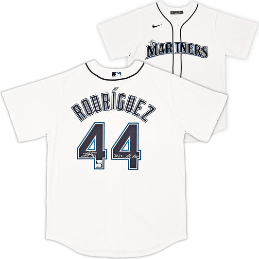 Seattle Mariners Julio Rodriguez Autographed White Nike Jersey Size L "2022 AL ROY" Fanatics Holo Stock #216020