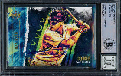 Juan Soto Autographed 2019 Panini Diamond Kings Card #S5 Washington Nationals Auto Grade Gem Mint 10 Beckett BAS #15773786