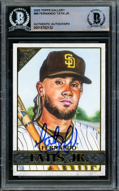 Fernando Tatis Jr. Autographed 2020 Topps Gallery Card #88 San Diego Padres Beckett BAS #15782132