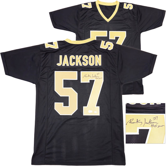 New Orleans Saints Rickey Jackson Autographed Black Jersey "HOF 2010" Beckett BAS QR