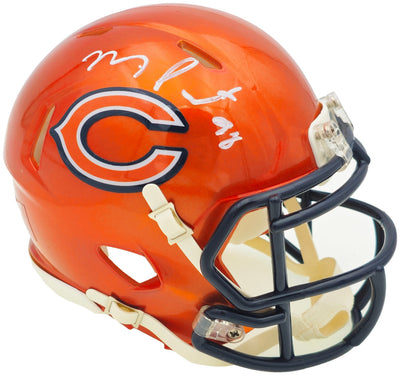 Montez Sweat Autographed Chicago Bears Flash Orange Speed Mini Helmet JSA