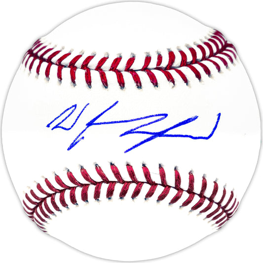 Wyatt Langford Autographed Official MLB Baseball Texas Rangers Fanatics and MLB Holo