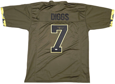 Dallas Cowboys Trevon Diggs Autographed Army Green Jersey PSA/DNA