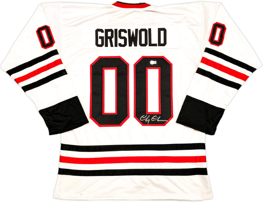 Christmas Vacation Chevy Chase Autographed White Jersey Griswold Beckett BAS QR