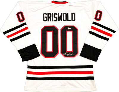 Christmas Vacation Chevy Chase Autographed White Jersey Griswold Beckett BAS QR