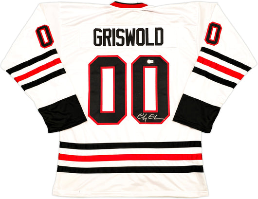 Christmas Vacation Chevy Chase Autographed White Jersey Griswold Beckett BAS QR