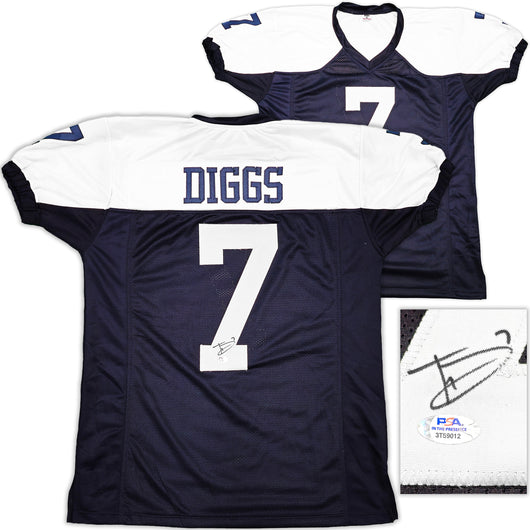 Dallas Cowboys Trevon Diggs Autographed Blue & White Jersey PSA/DNA