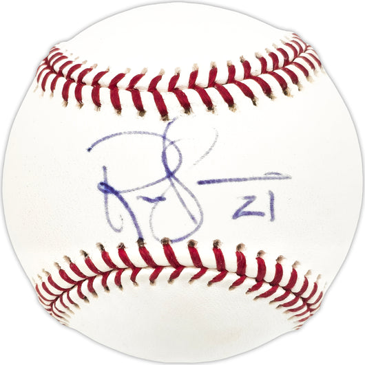 Ron Johnson Autographed Official MLB Baseball Royals, Expos Beckett BAS QR #BN13247