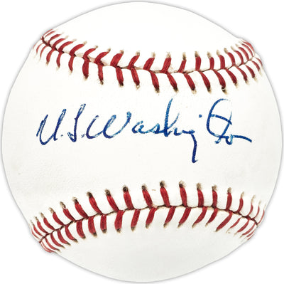 U.L. Washington Autographed Official League Baseball Kansas City Royals, Pittsburgh Pirates Beckett BAS QR #BN13255