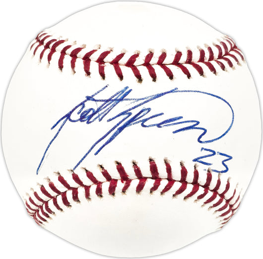 Scott Spiezio Autographed Official MLB Baseball Los Angeles Angels, St. Louis Cardinals Beckett BAS QR #BN13345