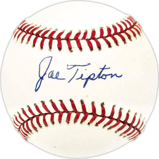 Joe Tipton Autographed Official AL Baseball Cleveland Indians, Chicago White Sox Beckett BAS QR #BN13188
