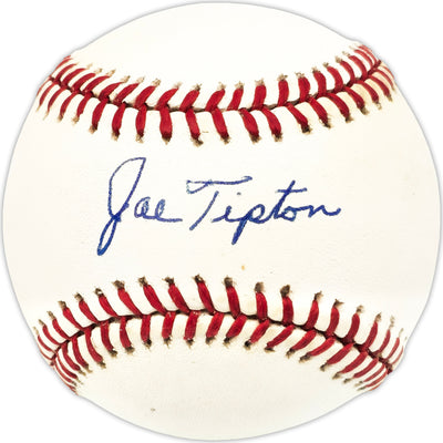 Joe Tipton Autographed Official AL Baseball Cleveland Indians, Chicago White Sox Beckett BAS QR #BN13188
