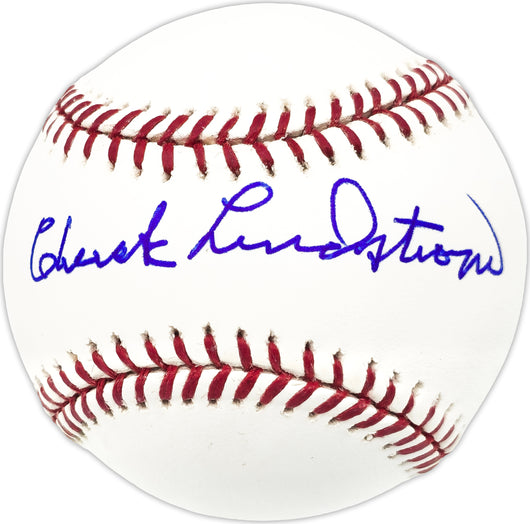 Chuck Lindstrom Autographed Official MLB Baseball Chicago White Sox Beckett BAS QR #BN13199