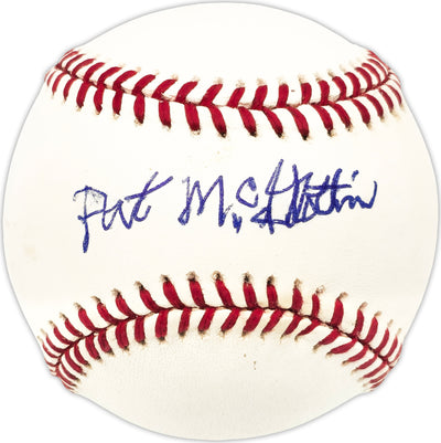 Pat McGlothin Autographed Official NL Baseball Brooklyn Dodgers Beckett BAS QR #BN13207