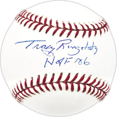 Tracy Ringolsby Autographed Official MLB Baseball Sportswriter "HOF 06" JSA #DD50166