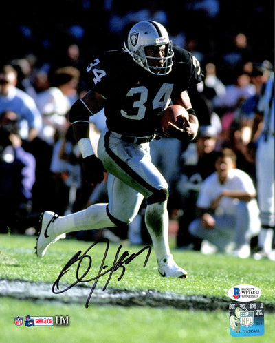 Bo Jackson Autographed Framed 8x10 Photo Oakland Raiders Beckett BAS Stock #209429
