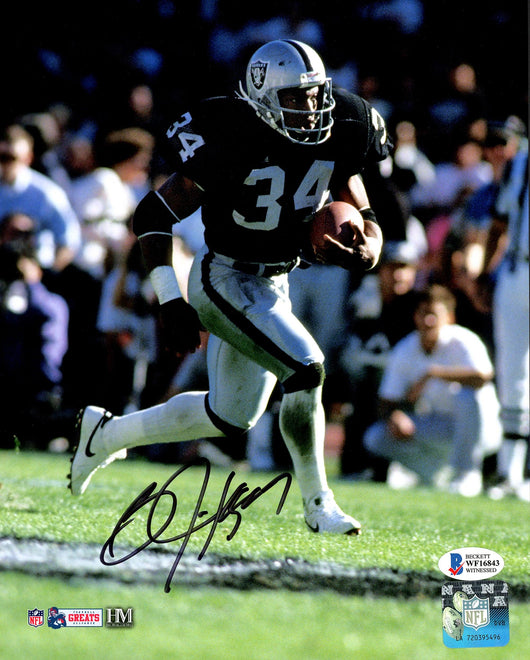 Bo Jackson Autographed Framed 8x10 Photo Oakland Raiders Beckett BAS Stock #209429